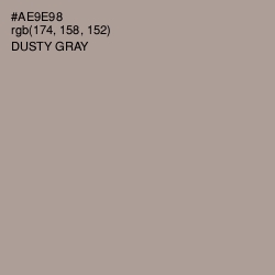#AE9E98 - Dusty Gray Color Image
